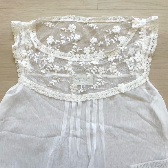 Gilly Hicks lace mesh cropped tank top xs - Picture 2 of 4
